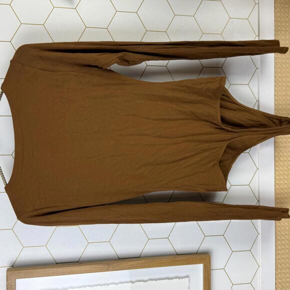 Good American Brown U-Ring Long Sleeve Bodysuit - Size - 2 - Picture 5 of 9